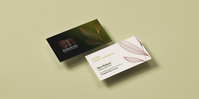 BM Gardening Business Cards